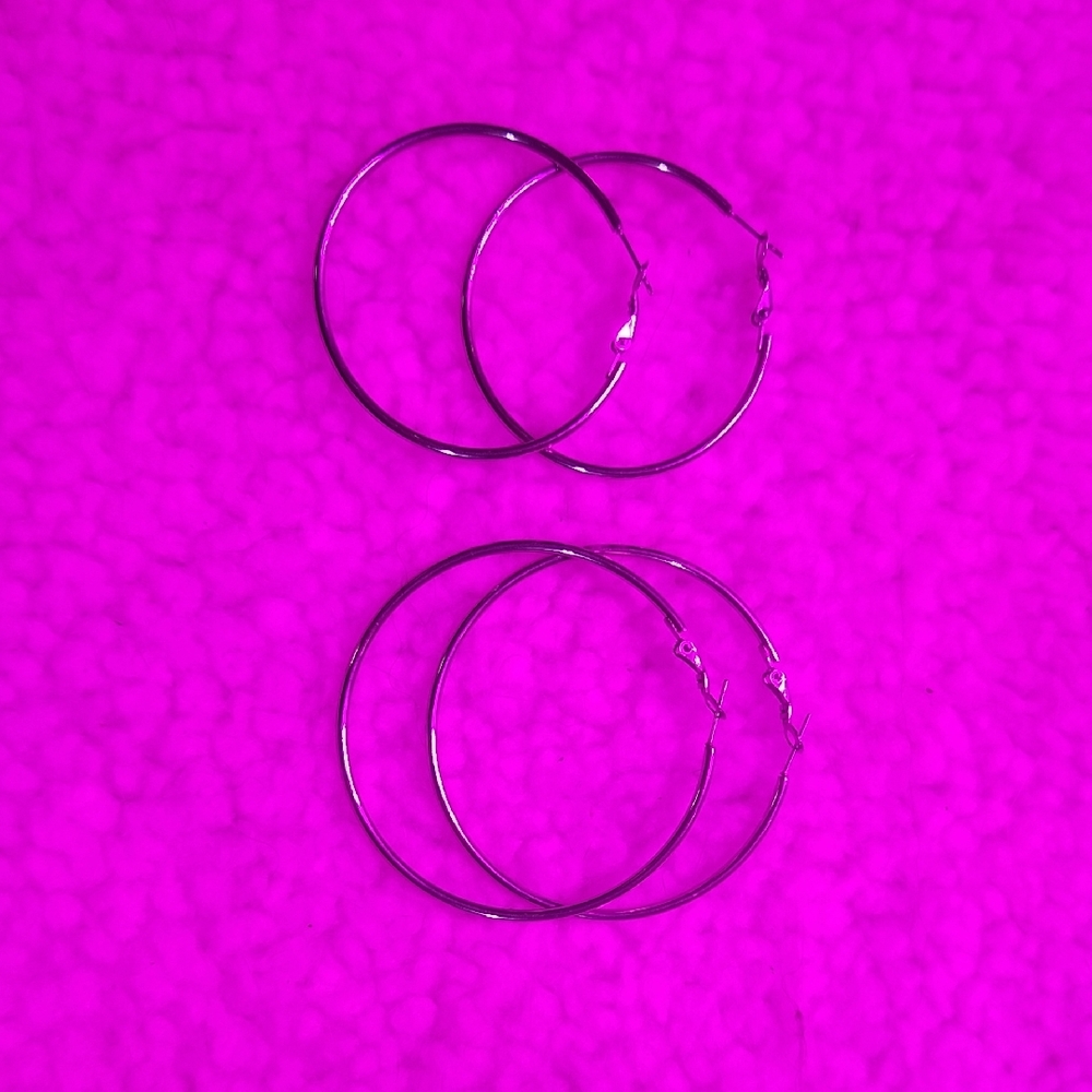 Elegant Silver Hoop Earrings